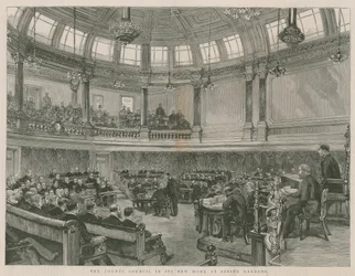 The County Council in its new home at Spring Gardens, London