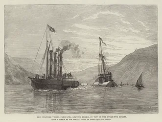 The Cylinder Vessel Cleopatra Leaving Ferrol in Tow of the Steam-Tug Anglia