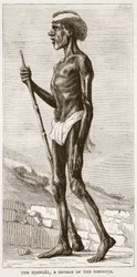 The Djangal, a Savage of the Sirgouja, illustration from Cassell