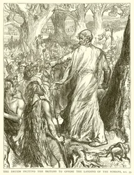 The Druids inciting the Britons to Oppose the landing of the Romans, B.C. 55