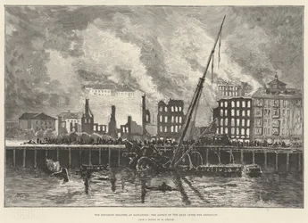 The Dynamite Disaster at Santander, the Aspect of the Quay after the Explosion