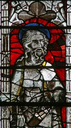 The East window depicting an Apostle