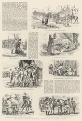 The Easter Volunteer Manoeuvres, Sketches with a Marching Column