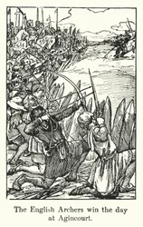 The English Archers win the day at Agincourt