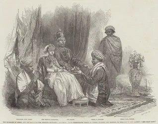 The Ex-Rajah of Coorg, and his Daughter the Princess Gouramma, and Suite