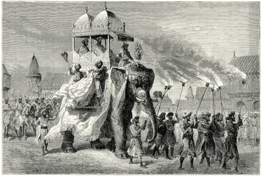 The Gaikwar Elephant in the Great Sowari at Baroda