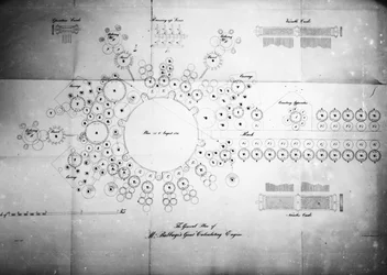 The General Plan of Mr Babbages Great Calculating Engine, engraved by Bolton, printed by Lemercier Bernard & Co
