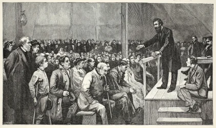 The General addressing a Meeting at the Tent in the Quaker Burial-ground