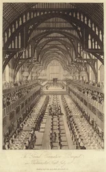 The Grand Coronation Banquet in Westminster Hall