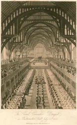 The Grand Coronation Banquet of King George IV at Westminster Hall, 17 July 1821
