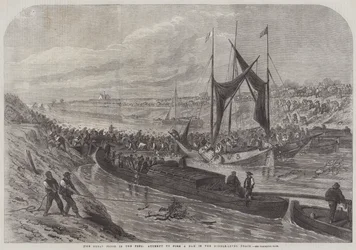 The Great Flood in the Fens, attempt to Form a Dam in the Middle-Level Drain