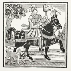 The History of Guy, Earl of Warwick, illustration from Chap-books of the Eighteenth Century by John Ashton, pub. 1882