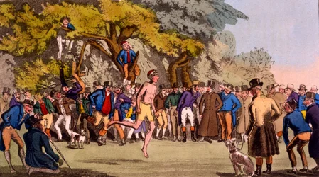 The Hopping Match on Clapham Common, from Egans Sporting Anecdotes