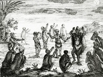The Hottentots Worship the Moon, Illustration from 