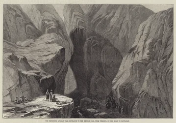 The Impending Afghan War, Entrance to the Khojak Pass, from Pershin, on the Road to Candahar