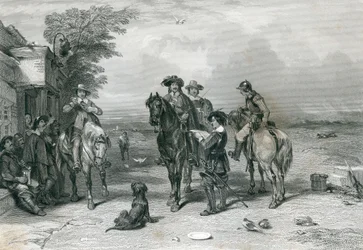 The King on His Journey to the Scots, engraved by Frederick T. Heath