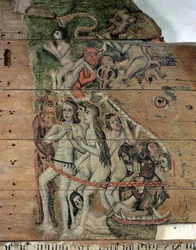 The Last Trump, from the Wenhaston Doom, c.1500-20