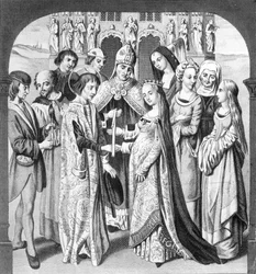 The Marriage of Henry VI and Margaret of Anjou, engraved by Freeman