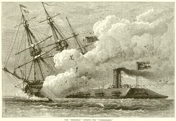 The Merrimac sinking the Cumberland