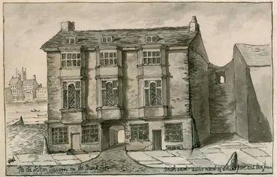 The Old Falcon Tavern on the Bankside, as it appeared in the year 1805