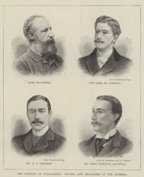 The Opening of Parliament, Movers and Seconders of the Address