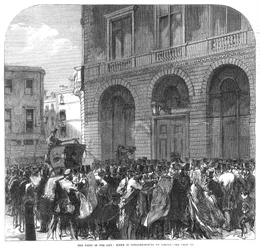 The Panic in the City - scene in Lombard Street on Friday