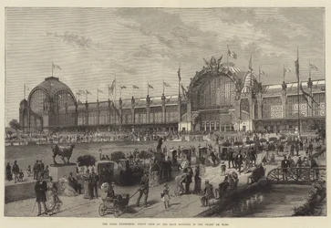 The Paris Exhibition, Front View of the Main Building in the Champ de Mars