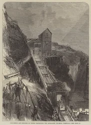 The Prince and Princess of Wales Descending the Botallack Tin-Mine, Cornwall