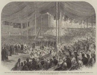 The Prince of Wales Laying the Foundation-Stone of the New Wing of St Mary