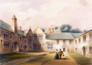 The Quadrangle, Cotehele House, c.1830-40