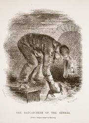 The Rat-Catchers of the Sewers, from the daguerreotype by Richard Beard, illustration from London Labour and London Poor by Henry Mayhew, pub. 1862