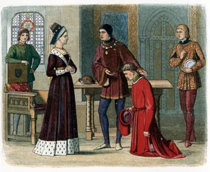 The Reconciliation of Richard Neville, Earl of Warwick, with Margaret of Anjou, Illustration from 