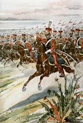 The Red Lancers of the Guard to the Rescue