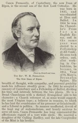 The Reverend W H Fremantle, the New Dean of Ripon