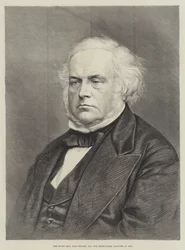 The Right Honourable John Bright, MP for Birmingham, elected in 1857 (engraving)