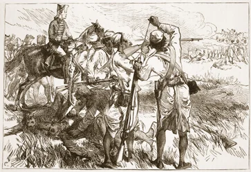 The Sepoys at Buxar, Illustration from Cassell