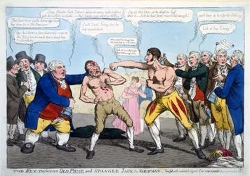 The Set-Too between Old Price and Spangle Jack the Showman - fought with unabated vigour for nine rounds & yet undecided, pub. London