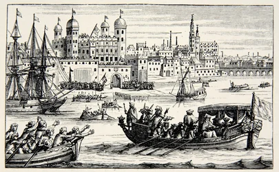 The Seven Bishops going to the Tower, April 1688