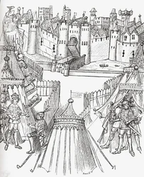 The Siege of Rouen, France in 1418, from 