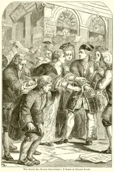 The South Sea Bubble Excitement; A Scene in Change Alley