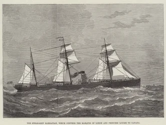 The Steam-Ship Sarmatian, which conveys the Marquis of Lorne and Princess Louise to Canada