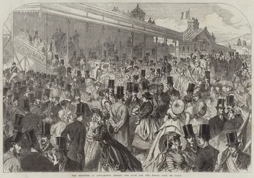 The Tribunes at Longchamps before the Race for the Grand Prix de Paris