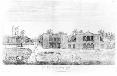 The West Side of Bombay Green, India, from Voyage to the East Indies by John Henry Grose, 2nd edition, 1766
