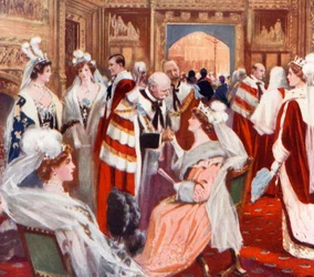 The Anteroom of the House of Peers Before the State Opening of Parliament