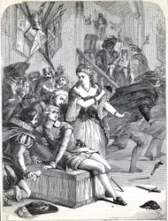 The assassination of Gustavus III by Jacob Johan Anckarström at a masked ball, Stockholm, Sweden, 1792