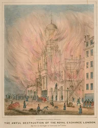 The Awful Destruction of the Royal Exchange, London, by Fire on the Night of 10 January 1838