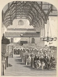 The chapel at Brixton, illustration from The Criminal Prisons of London and Scenes from Prison Life by Henry Mayhew and John Binny, pub. 1862