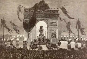 The Coffin of French Writer Victor Hugo