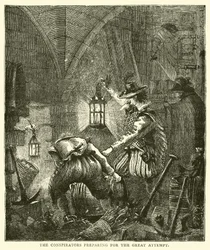 The conspirators preparing for the great attempt
