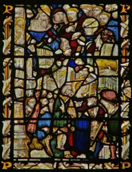 The east window depicting St Catherine amid the philosophers